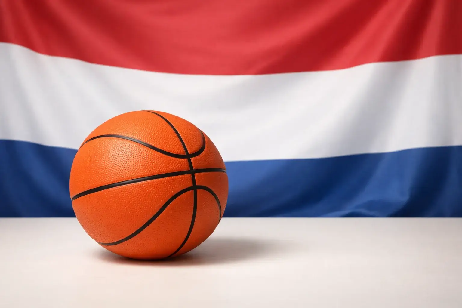 Nederlandse vlag met een basketbal als symbool voor legaal wedden in Nederland